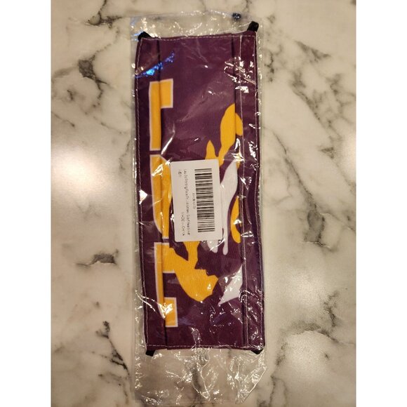 LSU Tigers Purple & Gold Face Mask Set of 5 For Adults - Picture 2 of 4